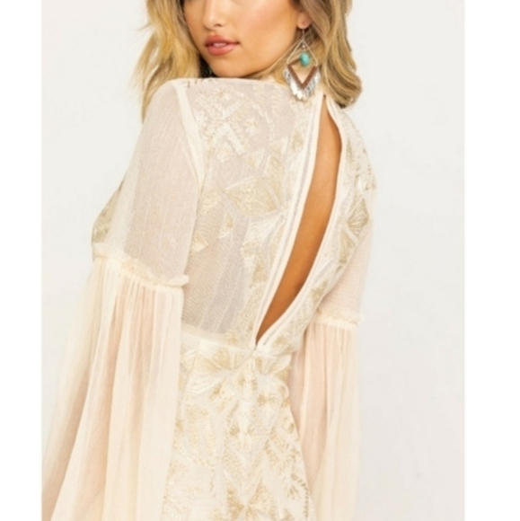 FREE PEOPLE Ivory Embroidered Cleo Mini Dress - Picture 4 of 8